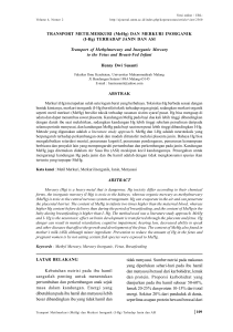 TRANSPORT METILMERKURI (MeHg) DAN MERKURI INORGANIK