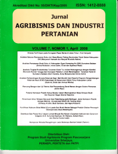 agribisnis dan in dustri - ePrints Sriwijaya University