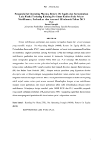Pengaruh Net Operating Margin, Return On Equity dan