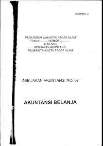 akuntansi belanja - BPK Perwakilan Provinsi Sumatera Selatan