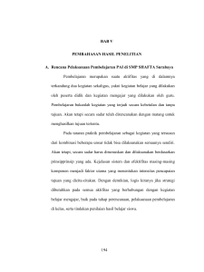 194 BAB V PEMBAHASAN HASIL PENELITIAN A. Rencana