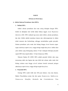 BAB II TINJAUAN PUSTAKA A. Infeksi Saluran Pernafasan Akut (ISPA)