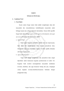 BAB II TINJAUAN PUSTAKA A. Landasan Teori 1. Teori Bank