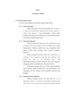 BAB 2 LANDASAN TEORI 2.1 Teori-teori Dasar