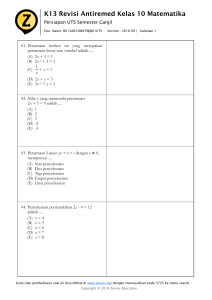 K13 Revisi Antiremed Kelas 10 Matematika