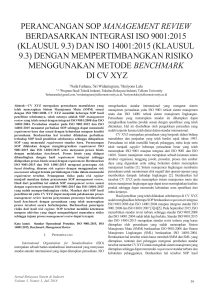 perancangan sop management review berdasarkan integrasi