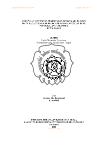 HUBUNGAN INTENSITAS PENERANGAN DENGAN KELELAHAN