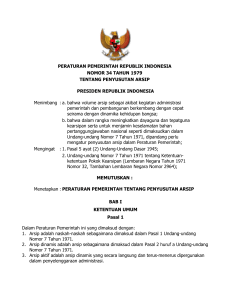 PERATURAN PEMERINTAH REPUBLIK INDONESIA NOMOR 34