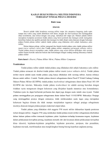 KAJIAN HUKUM PIDANA MILITER INDONESIA TERHADAP