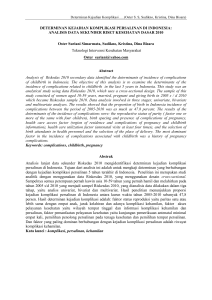 DETERMINAN KEJADIAN KOMPLIKASI PERSALINAN DI