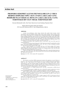 proporsi seroprevalensi imunoglobulin g virus herpes