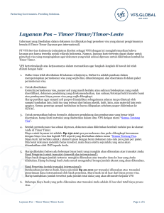 Layanan Pos – Timor Timur/Timor-Leste