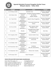 Agenda Rekoleksi Promosi Panggilan Serikat Yesus Wilayah Jakarta