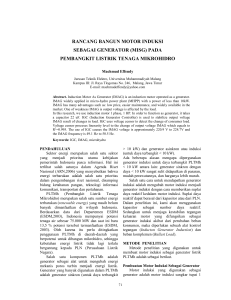 rancang bangun motor induksi sebagai generator (misg) pada