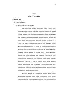 BAB II KAJIAN PUSTAKA A. Kajian Teori 1. Motivasi Belajar a