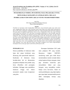 Jurnal Penelitian dan Pendidikan IPS (JPPI) Volume 11 No 2 (2016