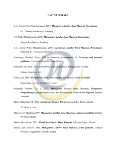 DAFTAR PUSTAKA A.A. Anwar Prabu Mangkunegara. 2007