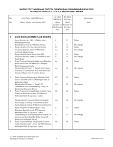 MATRIKS PENYEMPURNAAN STATISTIK EKONOMI DAN