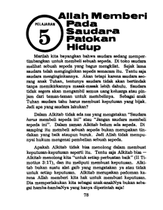 Allah Memberi Pada Saudara Patokan Hidup