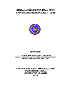 rencana induk penelitian (rip) universitas udayana