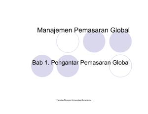 Manajemen Pemasaran Global