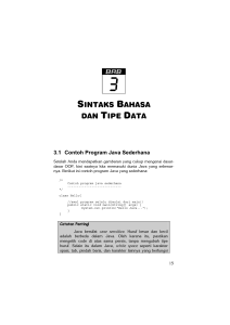 Pemrograman Berorientasi Objek dengan Bahasa Java