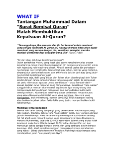 Akhirnya, Quran Dan Muhammad Sungguh Tidak