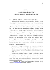 2.1. Pengertian Corporate Social Responsibility (CSR)