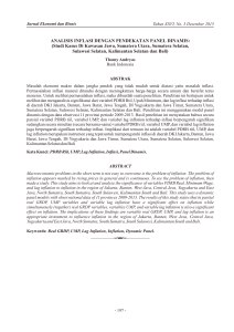ANALISIS INFLASI DENGAN PENDEKATAN PANEL DINAMIS