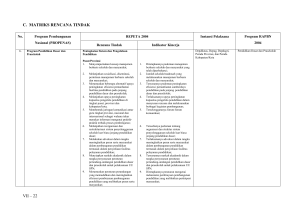 c. matriks rencana tindak vii – 22