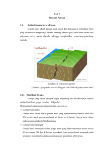 5 BAB 2 Tinjauan Pustaka 2.1. Definisi Gempa Secara Umum