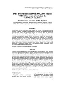 EFEK SITOTOKSIK EKSTRAK TANAMAN KELADI TIKUS