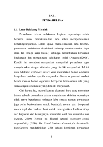 1 BAB1 PENDAHULUAN 1.1. Latar Belakang Masalah Perusahaan