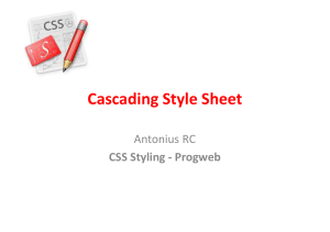 Pertemuan 03 - Cascading Style Sheet Styling
