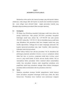 BAB V KESIMPULAN DAN SARAN Berdasarkan uraian analisis dari