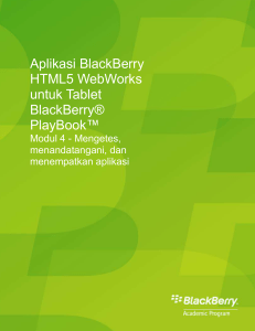 Menempatkan Aplikasi ke Tablet BlackBerry PlayBook