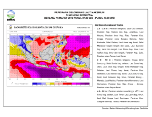prakiraan gelombang laut maksimum di wilayah indonesia berlaku