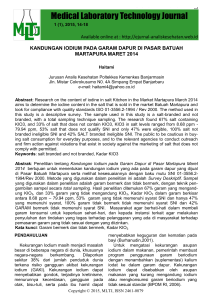 this PDF file - Medical Laboratory Technology Journal