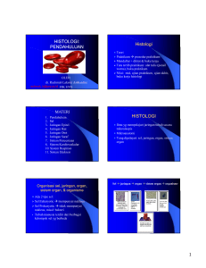 histologi: pendahuluan