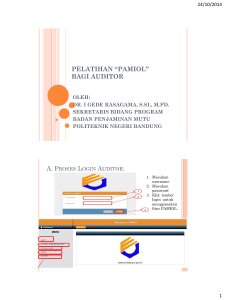 pamiol auditee dan auditor