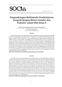 Pengembangan Multimedia Pembelajaran Geografi