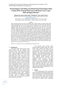(PJU) Energi Panel Surya Berbasis Fuzzy Logic Dan Jaringan Internet
