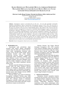 kajian kesesuaian manajemen bencana terhadap