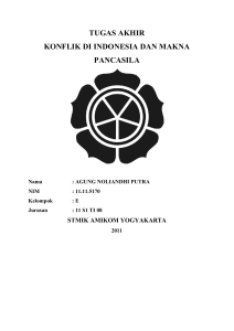 tugas akhir konflik di indonesia dan makna pancasila