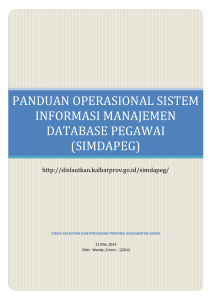 panduan operasional sistem informasi manajemen database