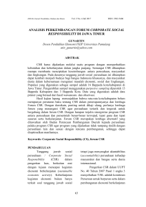 analisis perkembangan forum corporate social responsibility di jawa