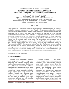 ANALISIS DAERAH RAWAN LONGSOR BERBASIS SISTEM
