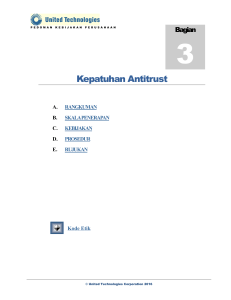 Kebijakan Kepatuhan Antitrust