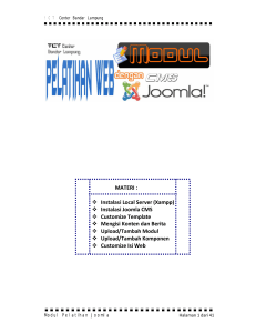 MATERI : v Instalasi Local Server (Xampp) v Instalasi Joomla CMS v