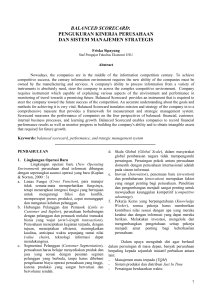 BALANCED SCORECARD: PENGUKURAN KINERJA